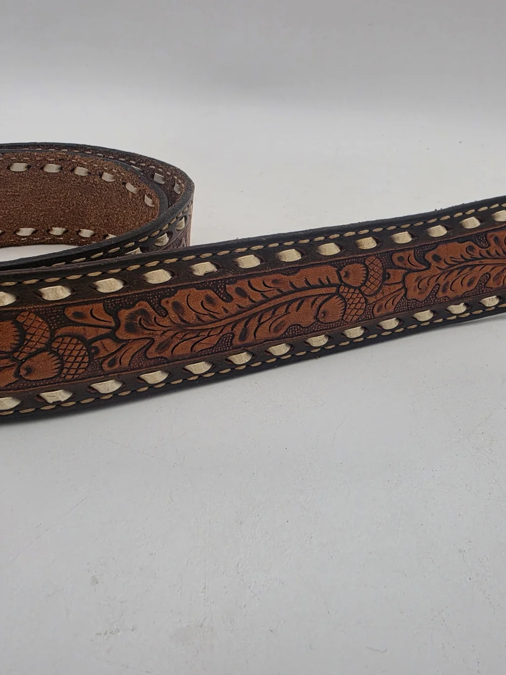Tooled Leather Belt – 45
